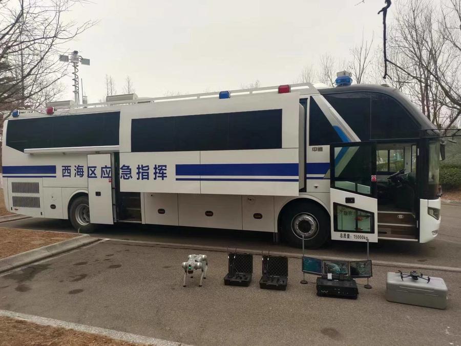 全省首辆!采用双侧拉厢舱体的客车型应急移动指挥车在新区上路