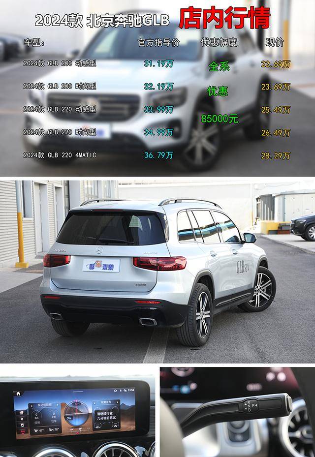 新车降8.5万起步价22.69万,预算32万买顶配,奔驰glb咋选合适?