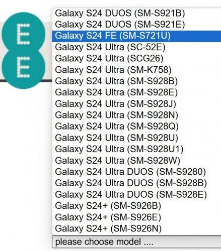 型号sm-721u,三星galaxy s24 fe手机现身英国运营商数据库